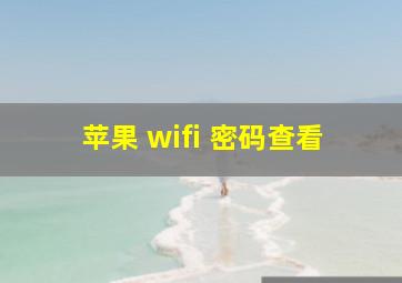 苹果 wifi 密码查看